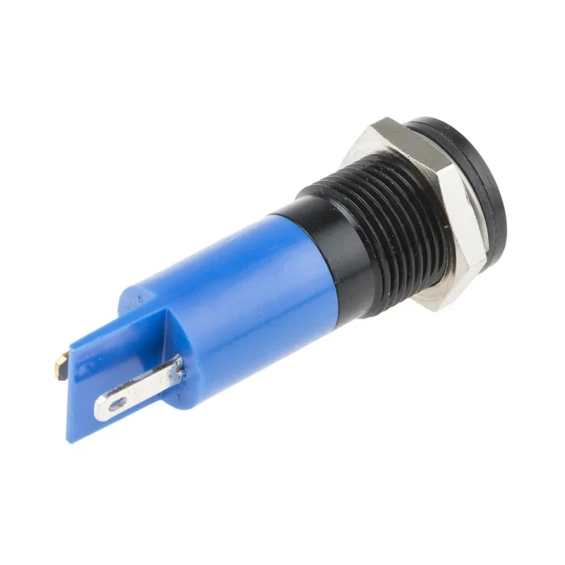 RS PRO Blue Panel Mount Indicator 12V DC 20mA Solder Tab IP67 Flush Bezel 703-8879