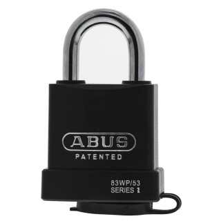 ABUS Keyed Steel Heavy Duty Weatherproof Padlock 8 mm Shackle Diameter, 56.5 mm Body Width 83WP/53