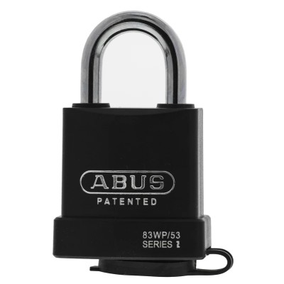 ABUS Keyed Steel Heavy Duty Weatherproof Padlock 8 mm Shackle Diameter, 56.5 mm Body Width 83WP/53