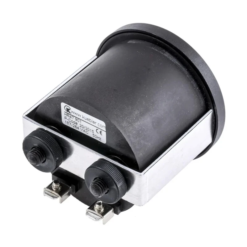 Kubler HR 47 Round Electromechanical Hour Meter Counter 7 Digit 4mm Digit Height No Reset 187-264 Vac / 50 Hz 3.474.901.075