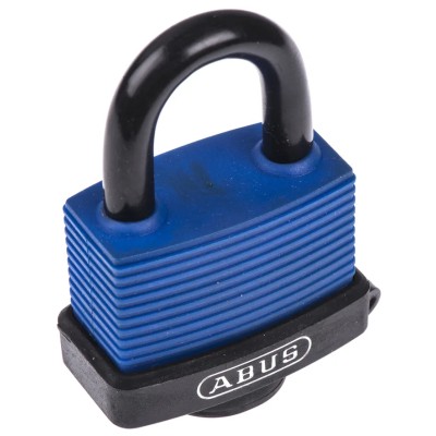 ABUS Weatherproof Keyed Padlock Stainless Steel Brass 8 mm Shackle, 53 mm Body 70IB/45