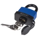 ABUS Weatherproof Keyed Padlock Stainless Steel Brass 8 mm Shackle, 53 mm Body 70IB/45
