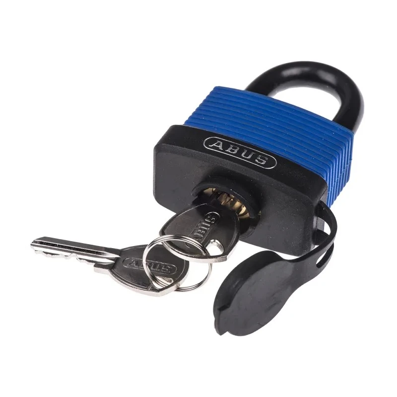 ABUS Weatherproof Keyed Padlock Stainless Steel Brass 8 mm Shackle, 53 mm Body 70IB/45
