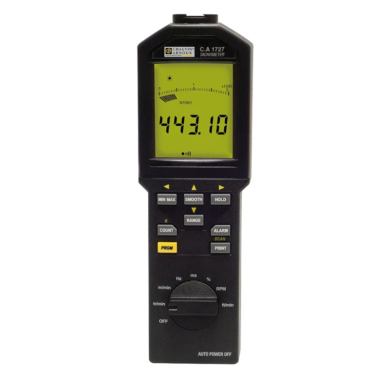 Chauvin Arnoux Industrial Tachometer Accuracy ±6 Counts LCD Display 100000rpm P01174830