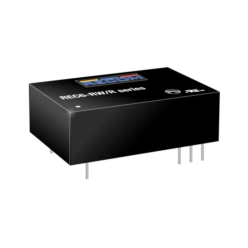 Recom DC/DC Converter REC6 5V DC Output 1A 36V DC Max Input 18V Min Input 6W Power Through Hole DIP-24 Package 