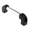 RS PRO Silver Aluminium Bridge Handle 77 mm Height, 30 mm Width, 274 mm Length 702-7825
