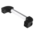 RS PRO Silver Aluminium Bridge Handle 77 mm Height, 30 mm Width, 274 mm Length 702-7825