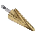 DeWALT HSS Step Drill Bit Hex Shank 6.35 mm 3-20.34 mm Diameter Titanium Finish DT5030-QZ