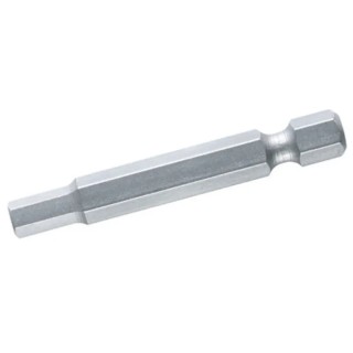 Wiha Hex Screwdriver Bit with 6.35 mm Hex Drive Size and 5 mm Hex Tip, 50 mm Overall Length Model 04196