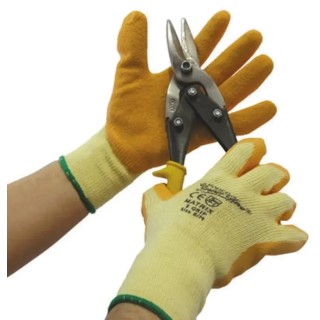 Polyco Healthline Matrix Yellow Latex Work Gloves Size 10, Cotton Polyester Lining, 24 Gloves per Pack 504-MAT