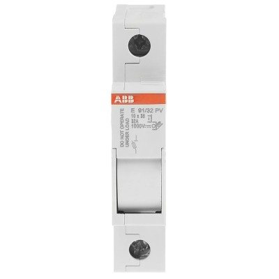 ABB Fuse Switch Disconnector, 1-Pole, 32A, DIN Rail Mount, E 90 PV Series 2CSM204713R1801 E 91/32 PV