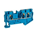 Phoenix Contact Feed Through Terminal Block PT 4-TWIN BU Series Blue, 32A, 800V, 1-Level, Push-in Termination, IECEx 3211775