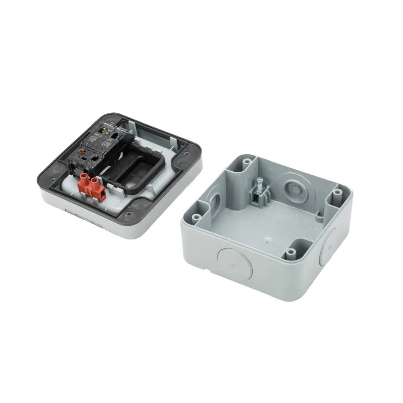 MK Electric Grey 1 Way 1 Gang Flush Mount Light Switch 250V 10A Polycarbonate Masterseal K56400GRY