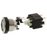 Schurter MSM LA 19 Series Illuminated Push Button Switch Latching Panel Mount 19 mm Cutout DPDT Blue LED 1241.6823.1124000
