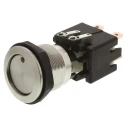 Schurter MSM LA 19 Series Illuminated Push Button Switch Latching Panel Mount 19 mm Cutout DPDT Blue LED 1241.6823.1124000