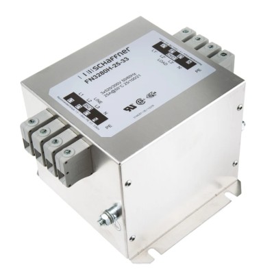 Schaffner EMI Filter 25 A 520V AC 60Hz Chassis Mount Terminal Block 3 Phase FN3280