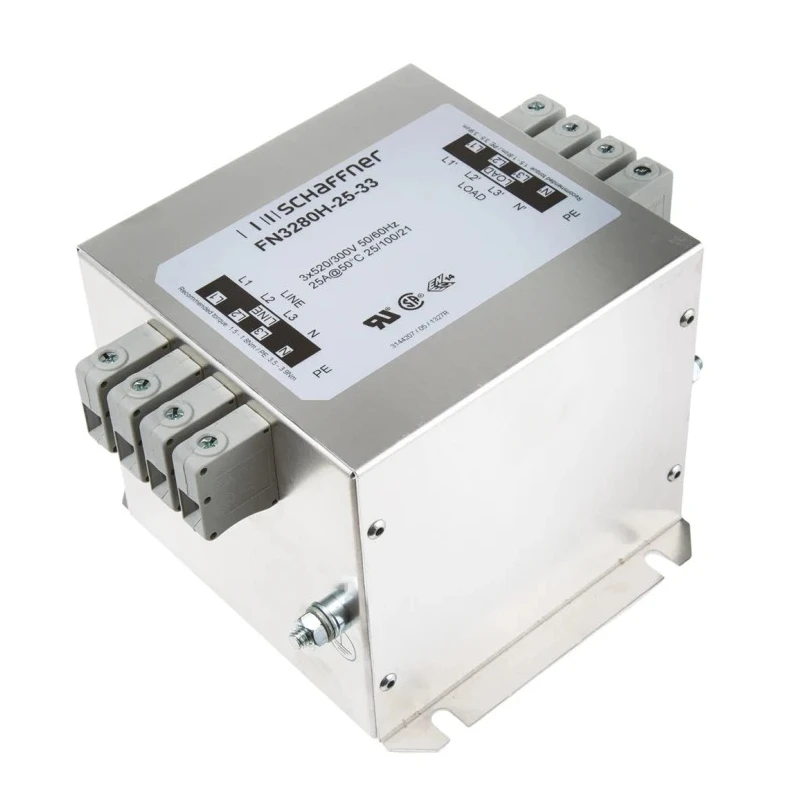 Schaffner EMI Filter 25 A 520V AC 60Hz Chassis Mount Terminal Block 3 Phase FN3280