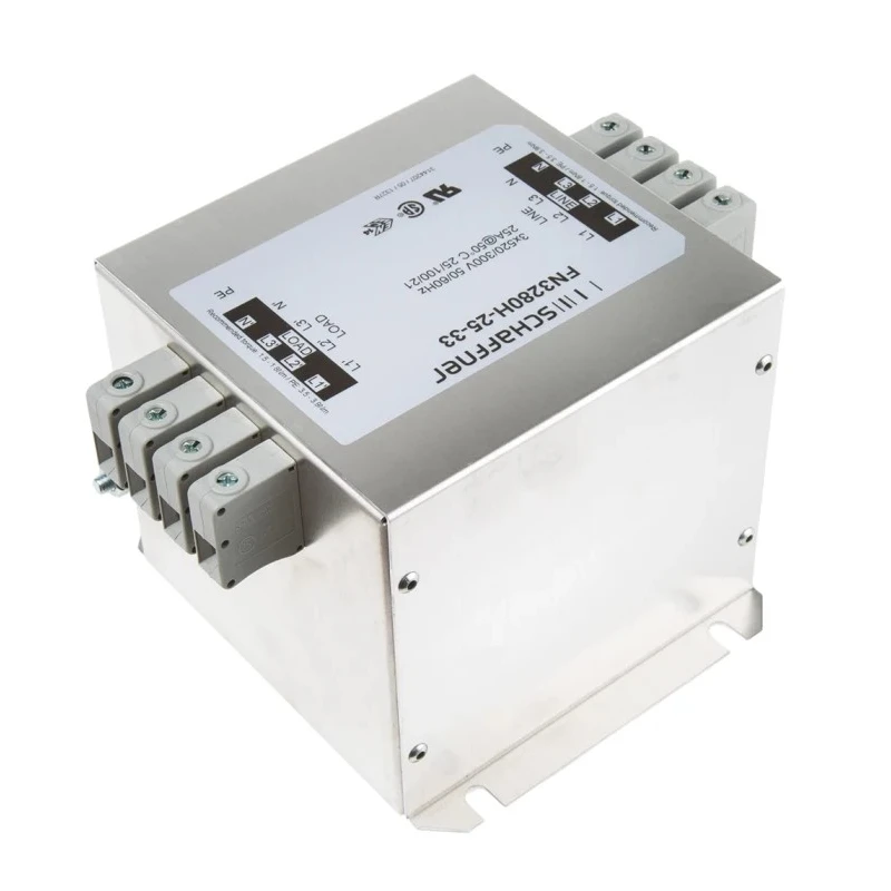 Schaffner EMI Filter 25 A 520V AC 60Hz Chassis Mount Terminal Block 3 Phase FN3280