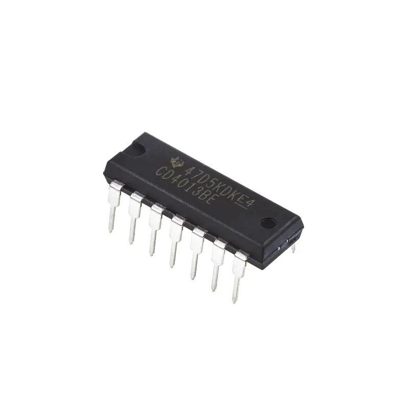 Texas Instruments 2 Flip Flop IC 4000 Series, 14-Pin PDIP, 3-18V Operating Voltage, 24MHz Clock Frequency CD4013BE