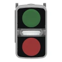 Schneider Electric Harmony XB4 Series Red, Green Spring Return Push Button Head, 22 mm Cutout, IP69K, IP67, IP66 ZB4BW7A3740