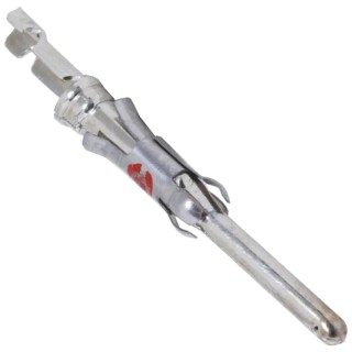 TE Connectivity Type III Series Male Crimp Terminal 26 AWG Min Crimp, 24 AWG Max, 13A Current, Tin Plated Brass 1-66107-1