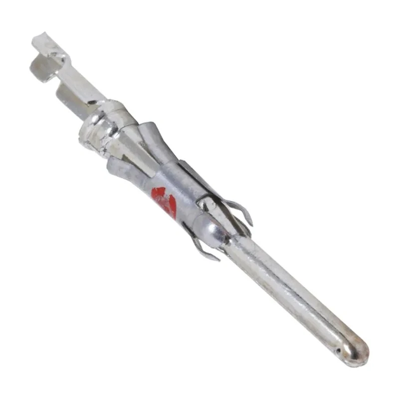 TE Connectivity Type III Series Male Crimp Terminal 26 AWG Min Crimp, 24 AWG Max, 13A Current, Tin Plated Brass 1-66107-1
