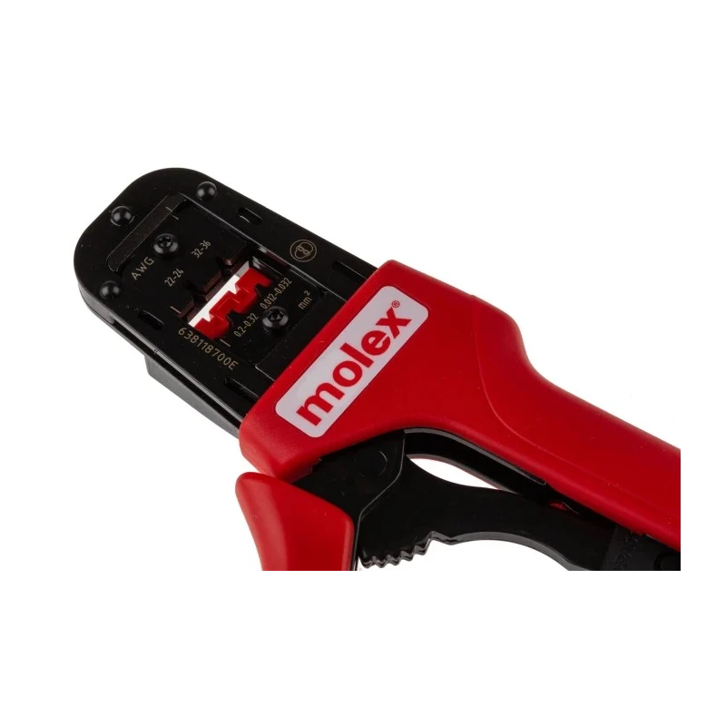 Molex Ratcheting Hand Crimping Tool 22-24 AWG and 32-36 AWG, Hand Operation, RoHS Certified, Sweden Origin 63811-8700