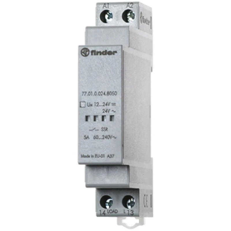 Finder Solid State Relay 5 A Load, 265 V AC Load Voltage, 240 V AC Control Voltage, DIN Rail Mount 77.01.8.230.8050