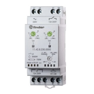 Finder Timer Light Switch 2-Channel 230V AC with SPDT Contacts Series 11 11.42.8.230.0000