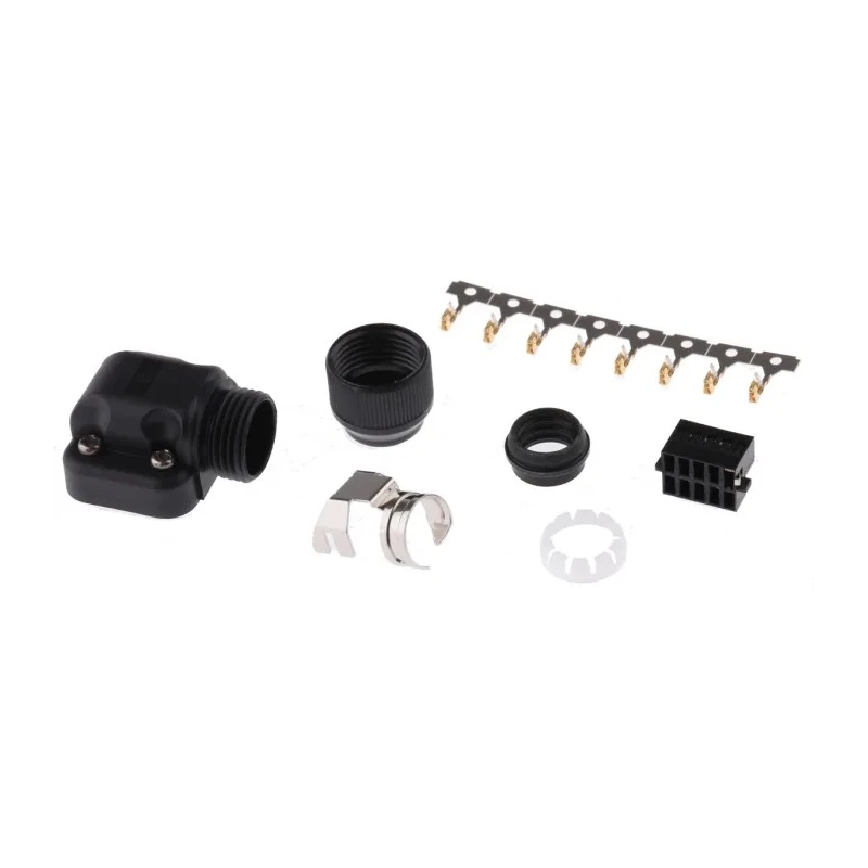 TE Connectivity Micro Motor Automotive Connector Female Black Cable 8 Way Crimp Termination 1674320-1