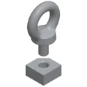 Schneider Electric Steel Eye Bolt M12 Thread 29 mm Galvanised 340 kg Load NSYSMEB