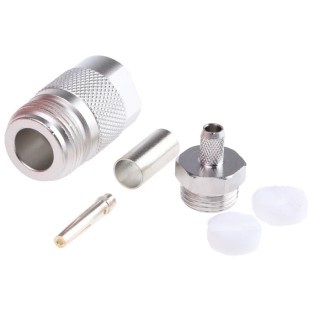 Telegartner N Series Coaxial Connector Cable Female N Connector, 50 Ω, Straight Body, Solder Termination J01021H0097