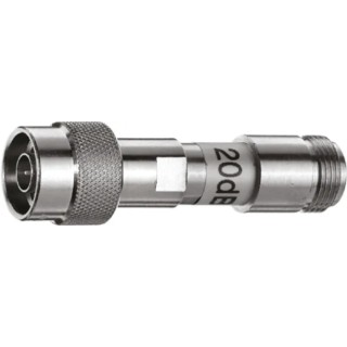 Telegartner RF Attenuator Straight 3 dB N Plug to N Socket 50Ω 1GHz Gold Plated J01026A0006