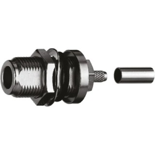 Telegartner N Series Panel Mount Female N Coaxial Connector 50 Ω Straight Body Solder J01021H0089