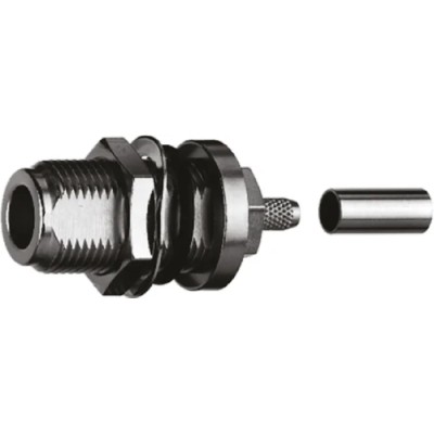 Telegartner N Series Panel Mount Female N Coaxial Connector 50 Ω Straight Body Solder J01021H0089