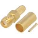 Telegartner SMA Series Coaxial Connector Cable Female SMA, 50 Ω, Straight Body Crimp J01151A0491