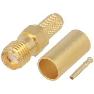Telegartner SMA Series Coaxial Connector Cable Female SMA, 50 Ω, Straight Body Crimp J01151A0491