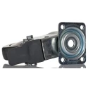 RS PRO Braked Swivel Castor, 60 kg Load Capacity, 100 mm Rubber Wheel Diameter, Overall Height 129 mm, 4 Fixing 712-4872