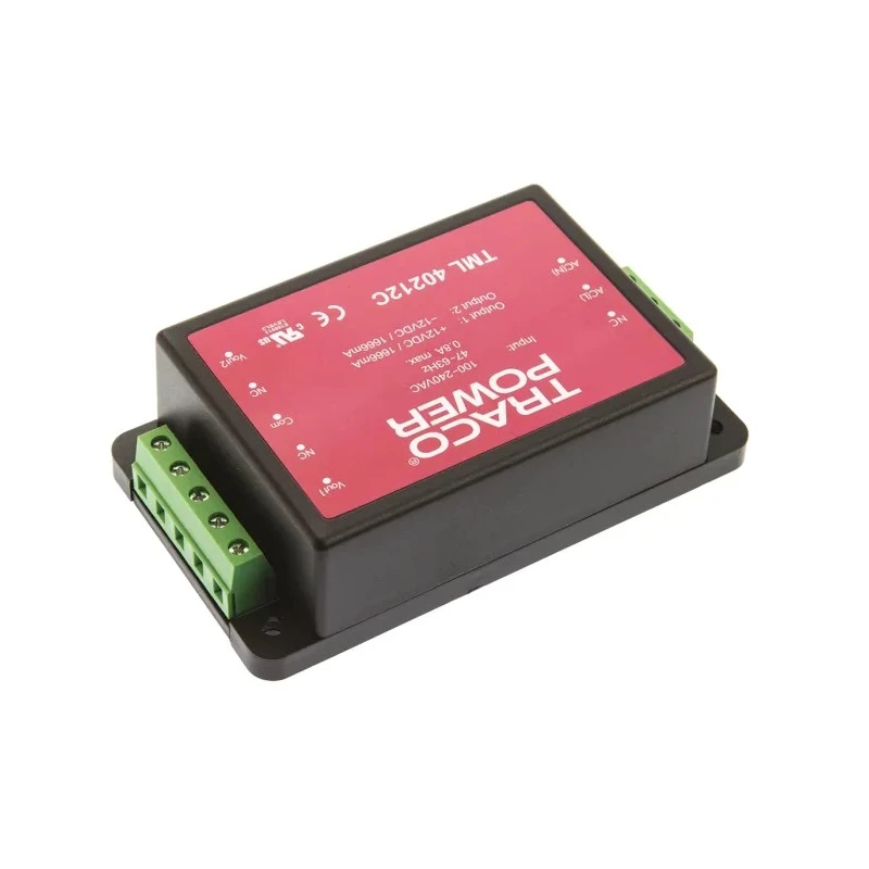 TRACOPOWER Switching Power Supply Chassis Mount 2 Output 12V DC 40W 1.67A TML 40212C