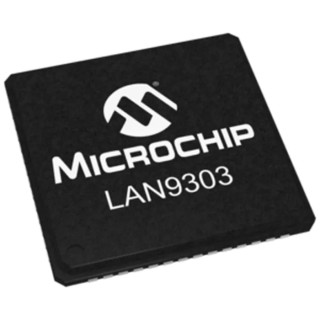 Microchip 3-Port 56-Pin QFN 3.3 V 100 Mbps Full Duplex/Half Duplex Switch IC LAN9303-ABZJ