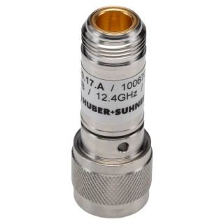 Huber+Suhner RF Attenuator Straight Type N Male to Type N Female 0.8 dB Attenuation 4–12.4 GHz 6820.17.A