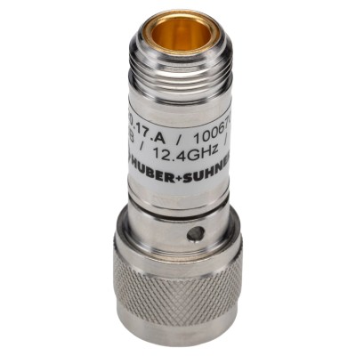 Huber+Suhner RF Attenuator Straight Type N Male to Type N Female 0.8 dB Attenuation 4–12.4 GHz 6820.17.A