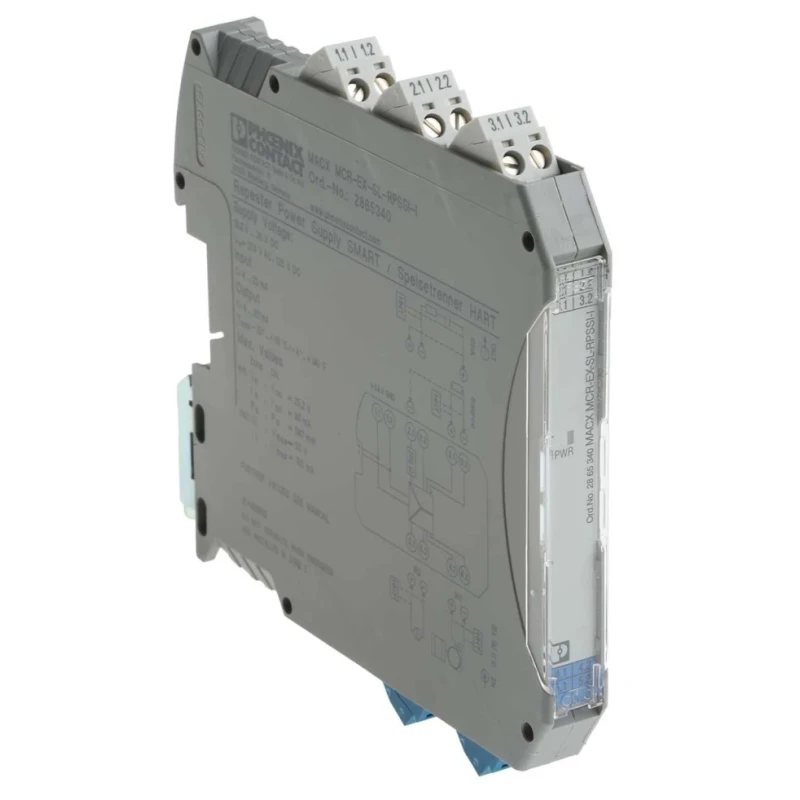 Phoenix Contact Galvanic Barrier Analogue ATEX DIN Rail Mount 19.2-30V DC 600Ω Safety Current 93mA 125-253V DC 2865340