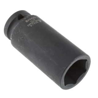 Bahco 24 mm 1/2 in Drive Impact Socket, Hexagon Alloy Steel, Phosphate Finish, 78mm Length K7806M-24
