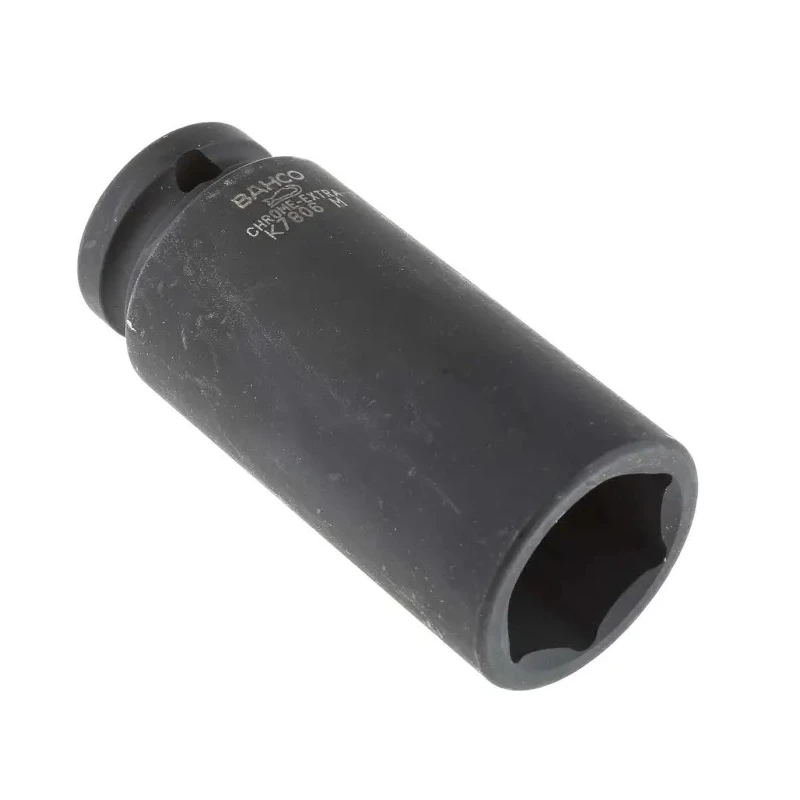 Bahco 24 mm 1/2 in Drive Impact Socket, Hexagon Alloy Steel, Phosphate Finish, 78mm Length K7806M-24