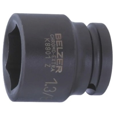 Bahco Industrial Grade 17.46 mm 19.05 mm Square Drive Hexagon Impact Socket, Alloy Steel, Black Finish, 51mm K8901Z-11/16
