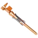 TE Connectivity Type III Series Male Crimp Terminal, 18 AWG Min Crimp, 14 AWG Max, Brass Contact with Gold Plating 66602-2