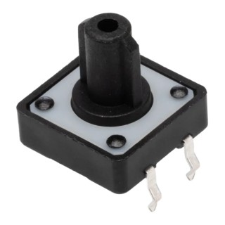 TE Connectivity Black Tactile Switch Button 8.02 mm SPST 50mA 24 V dc Surface FSM102