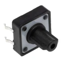 TE Connectivity Black Tactile Switch Button 8.02 mm SPST 50mA 24 V dc Surface FSM102
