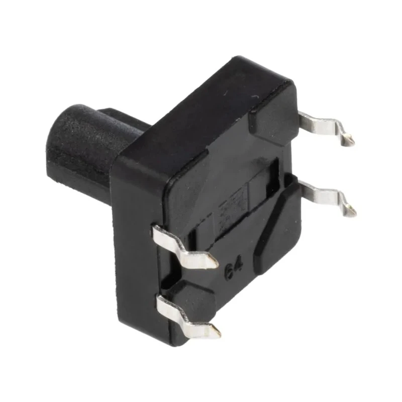 TE Connectivity Black Tactile Switch Button 8.02 mm SPST 50mA 24 V dc Surface FSM102